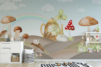 Fantasy woodland wallpaper for kids' rooms
