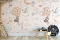 Gentle animal mural for children space C328
