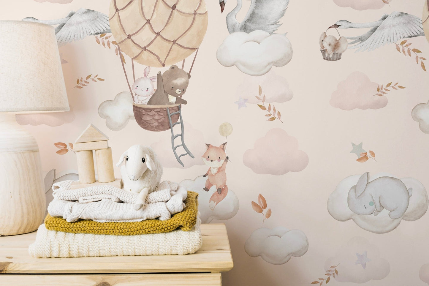 Hot air balloon wallpaper for kids room C328