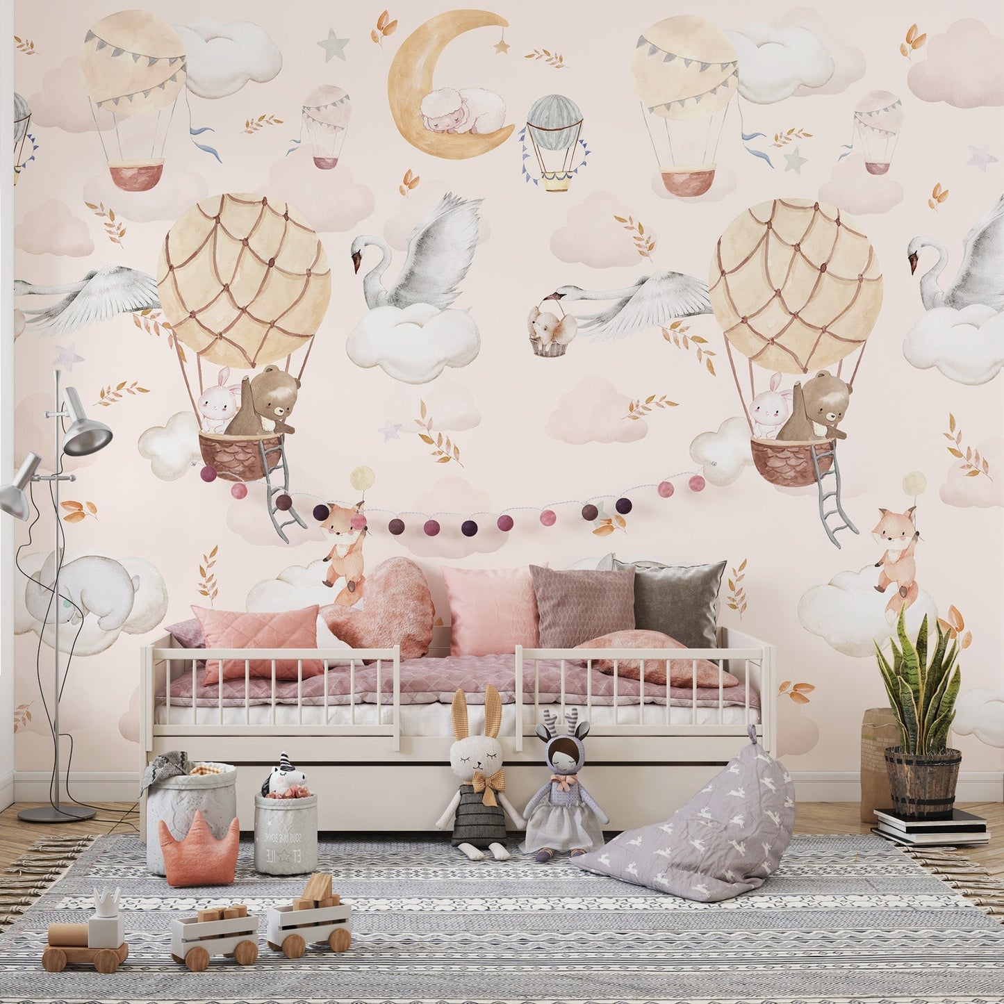 Dreamy animal wallpaper for boys room
C328