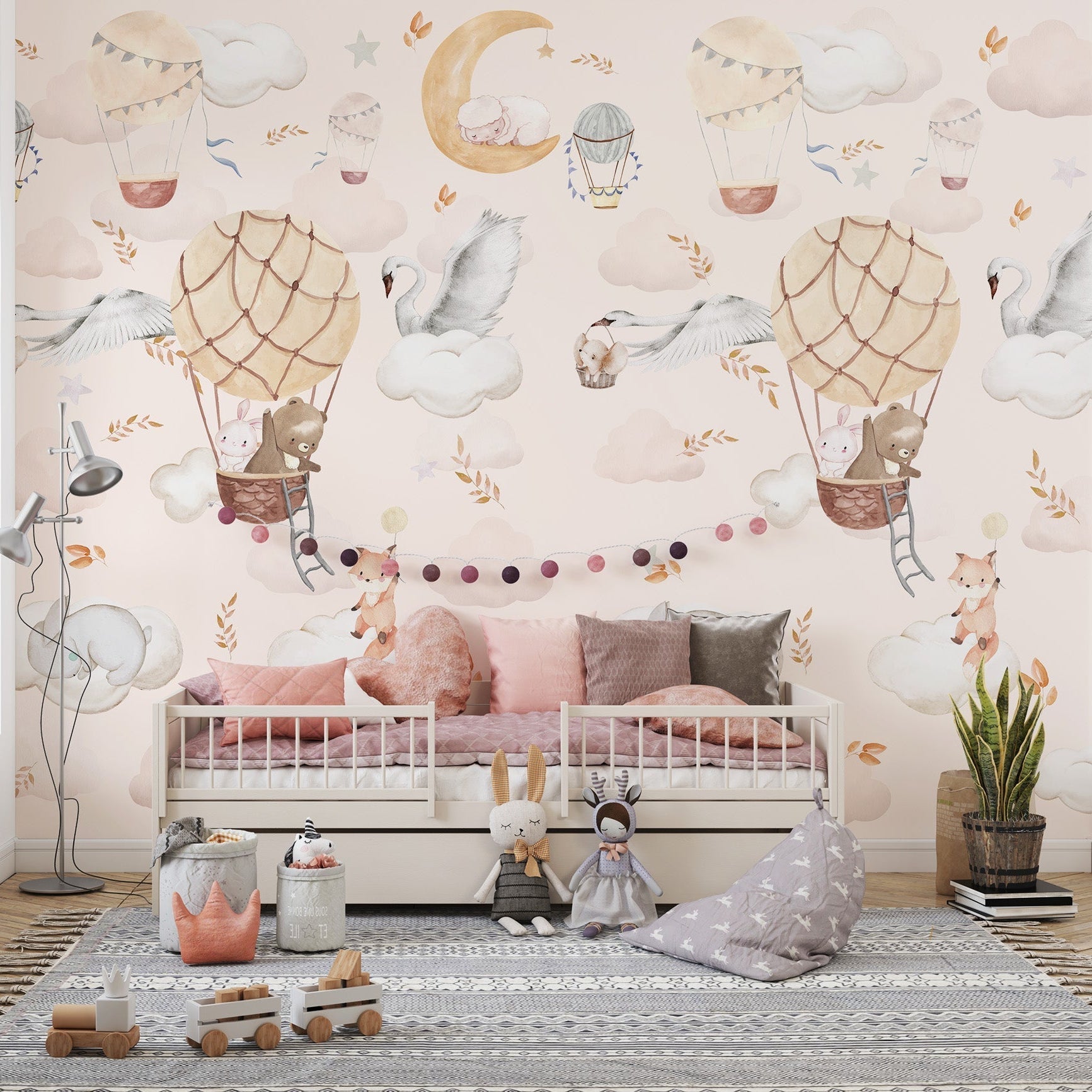 Dreamy animal wallpaper for boys room
C328