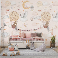 Dreamy animal wallpaper for boys room
C328
