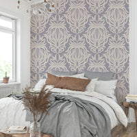 Elegant floral wallpaper design with a whimsical flair.

