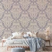 Stylish floral tapestry wallpaper for contemporary spaces.

