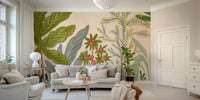 Whimsical Garden Escape Wall Mural with florals

