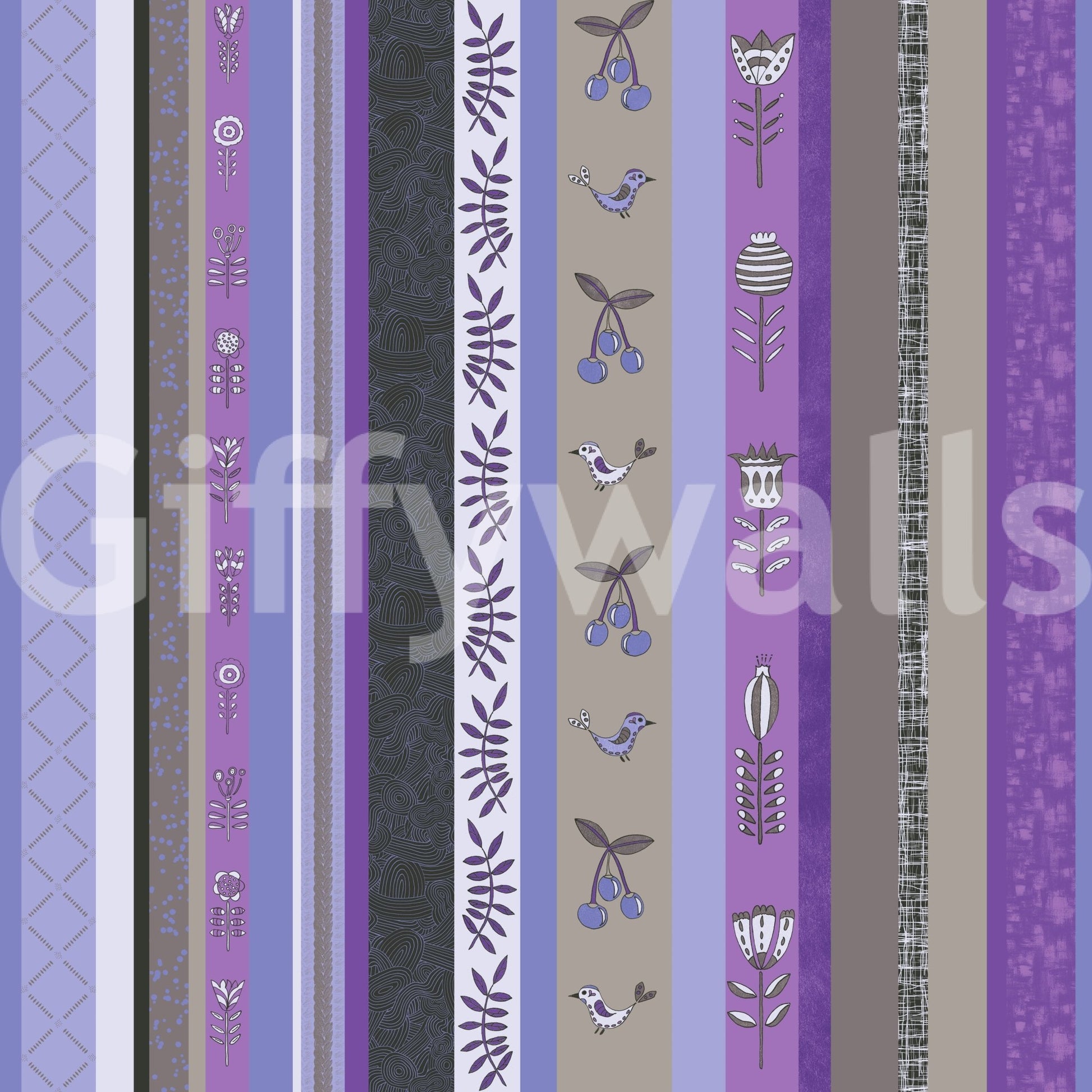 Unique striped wallpaper with a creative twist.

