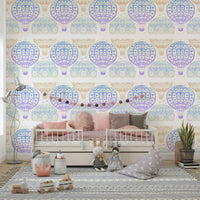 Vintage hot air balloon illustration wallpaper

