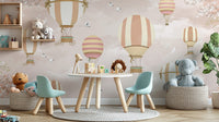 Vintage hot air balloon wallpaper design
D260