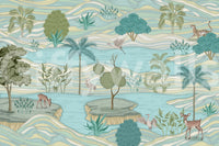 The style is a soft-focus illustration or a painterly design.

