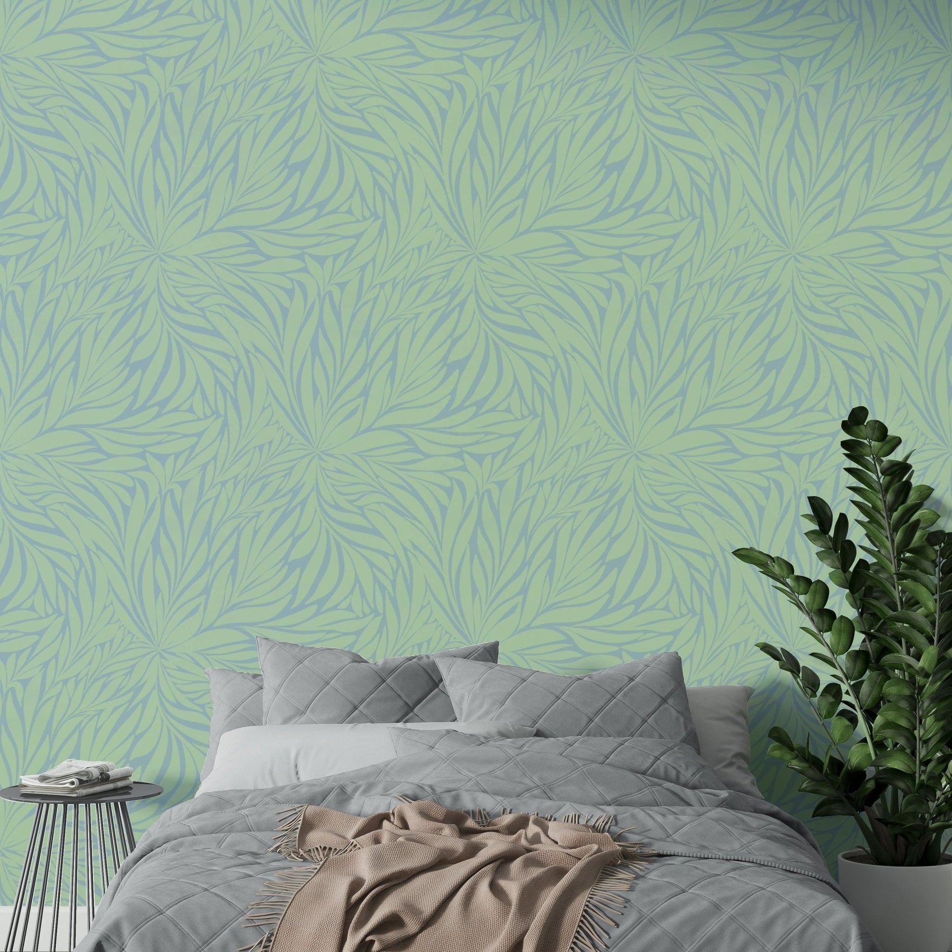 Whimsical Leaf Dance wall mural


