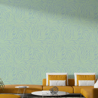Calm leafy wall design

