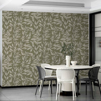 Playful botanical mural wallpaper, GD997
