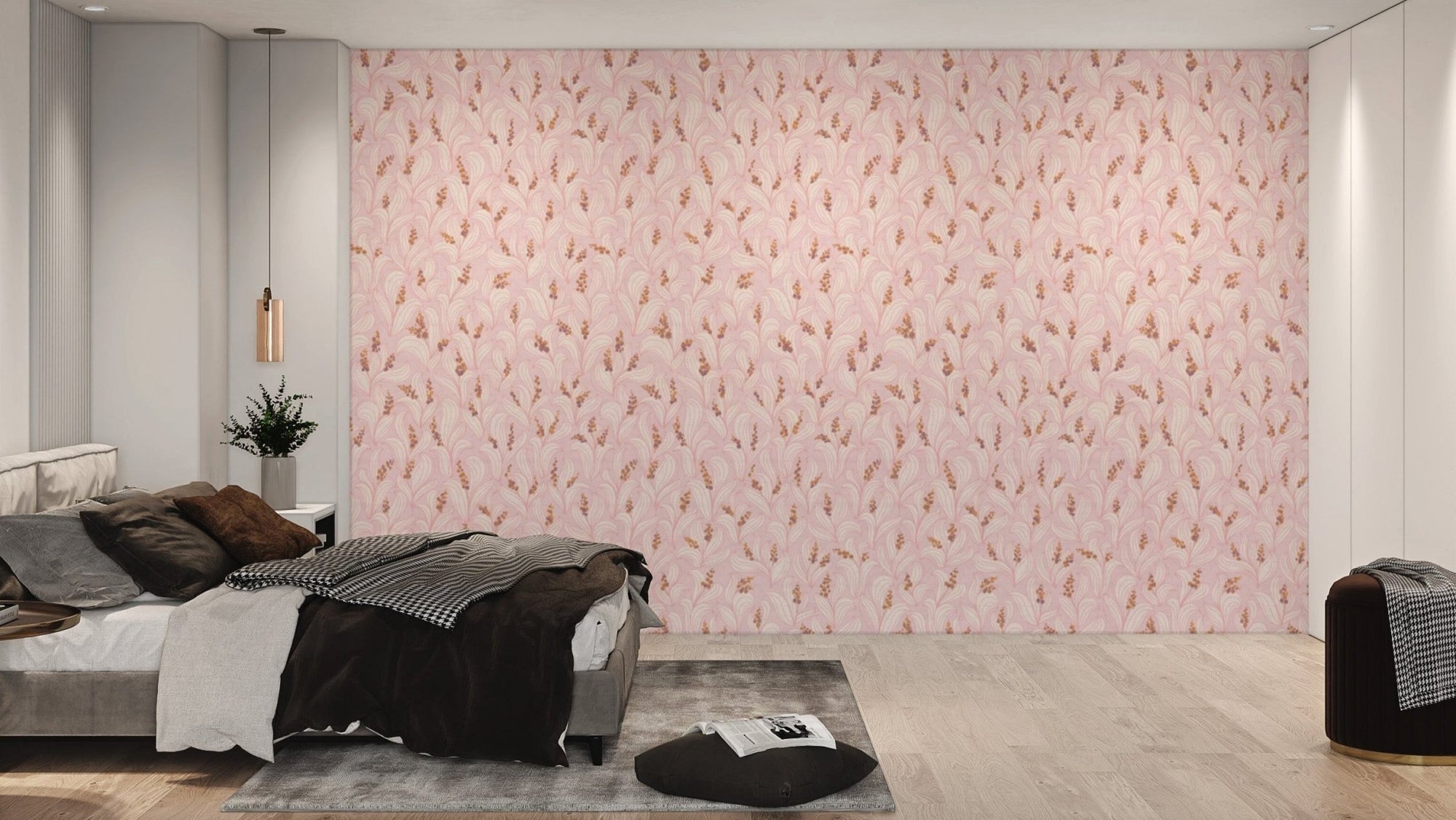 Reusable wallpaper with lily valley dance charm AN94