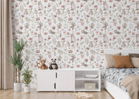 Cute mice wallpaper for kids' bedroom

