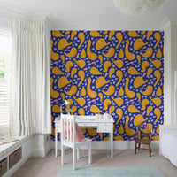 A wallpaper design with a whimsical undersea scene.

