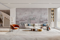 Paris skyline wallpaper with Eiffel Tower
