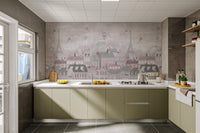 French cityscape wallpaper with Ferris wheel
