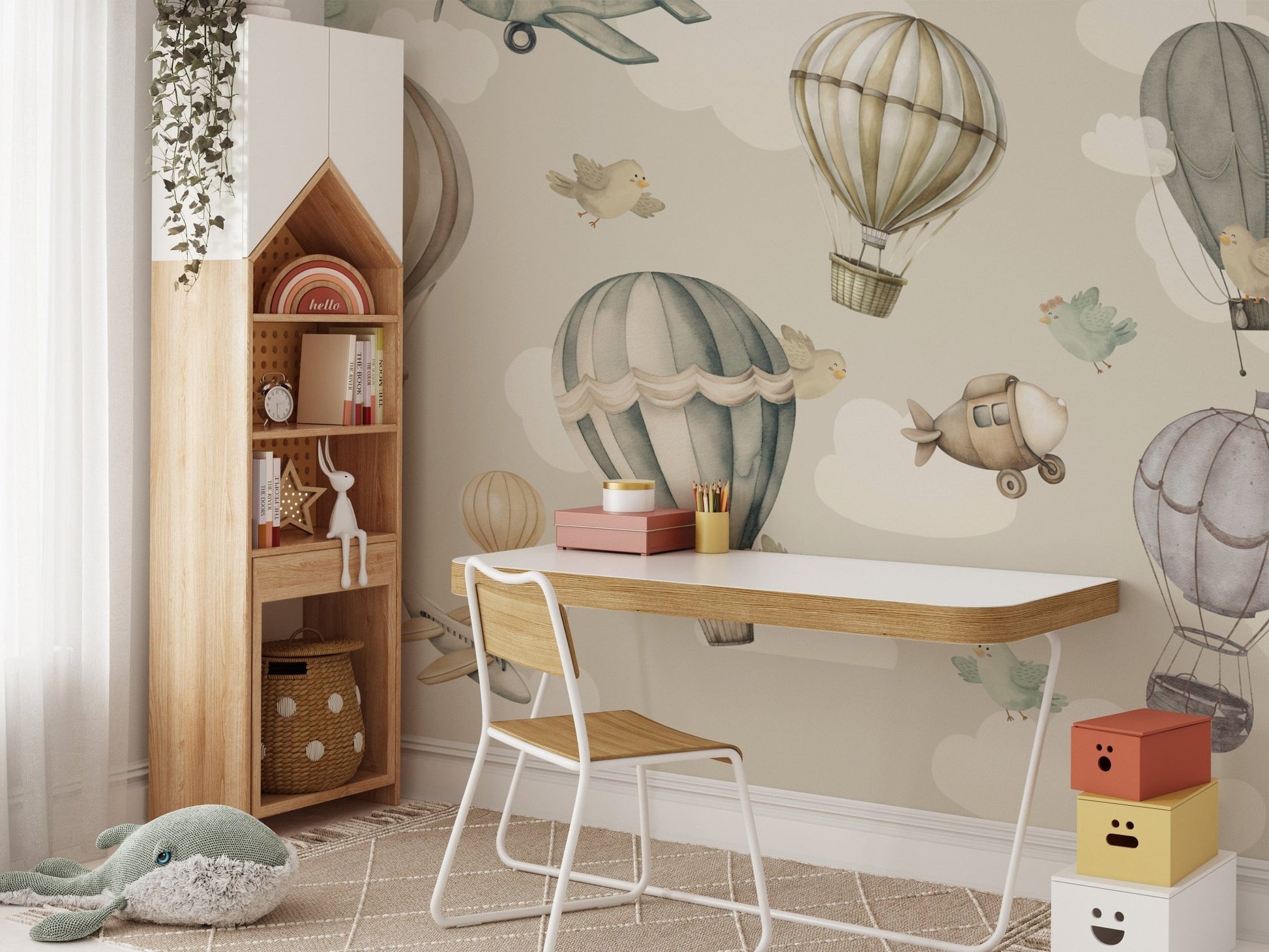 Playful Sky Adventure Nursery Wallpaper
