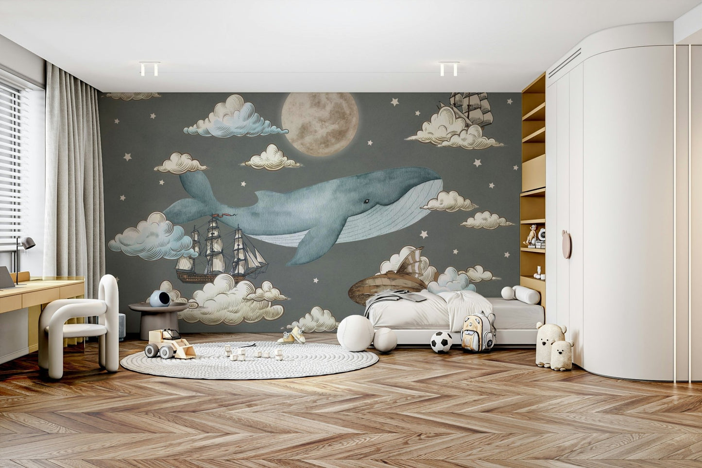 The scene feels quiet and dreamy.

