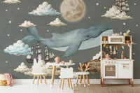 The hot air balloons have cute, simple designs.

