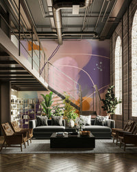 Whimsical wall art in a soft, sophisticated palette

