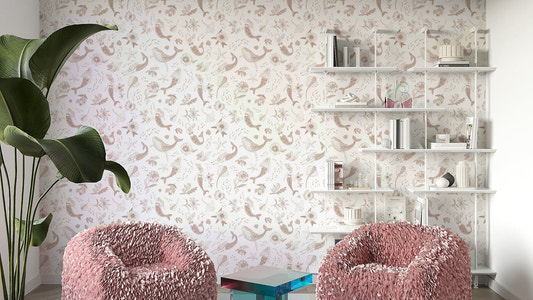 Whimsical sea mural wallpaper for nurseries

