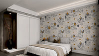Self-adhesive whimsical water lilies wallpaper for walls