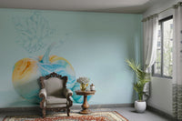 Whimsical Watercolour Pumpkins Wall Mural GD343