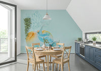 Whimsical Watercolour Pumpkins Wall Mural GD343