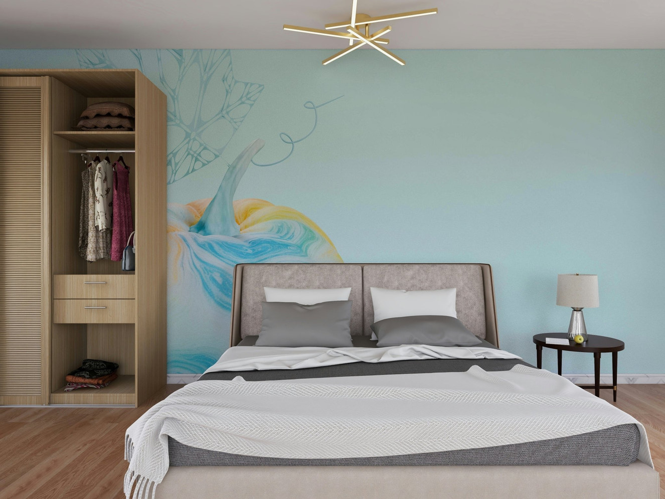 Whimsical Watercolour Pumpkins Wall Mural