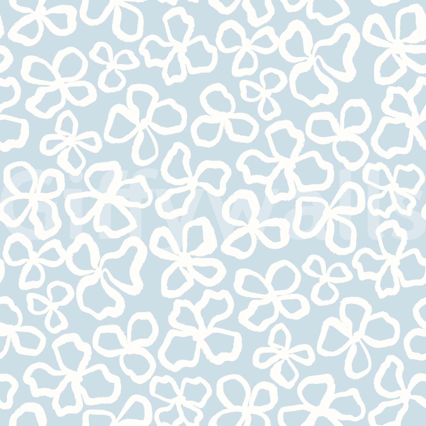 Charming white floral wallpaper design

