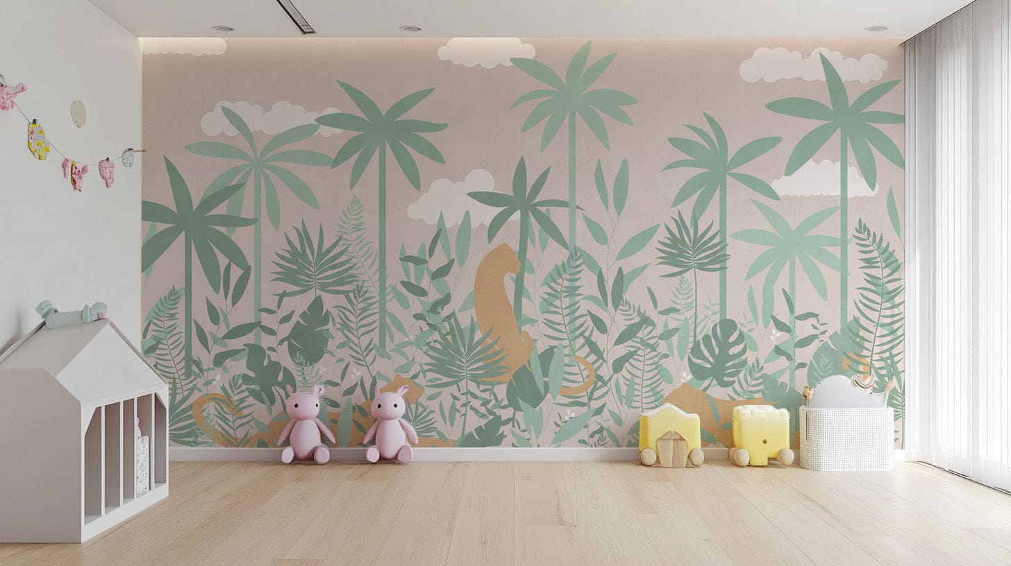 Jungle wallpaper for kids' nursery room, C311