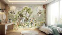Fun and charming forest wall mural for children's room., GD1241