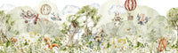 Magical woodland mural with trees, animals, and fun vibes., GD1241