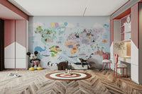 Fun kids wallpaper with world animals

