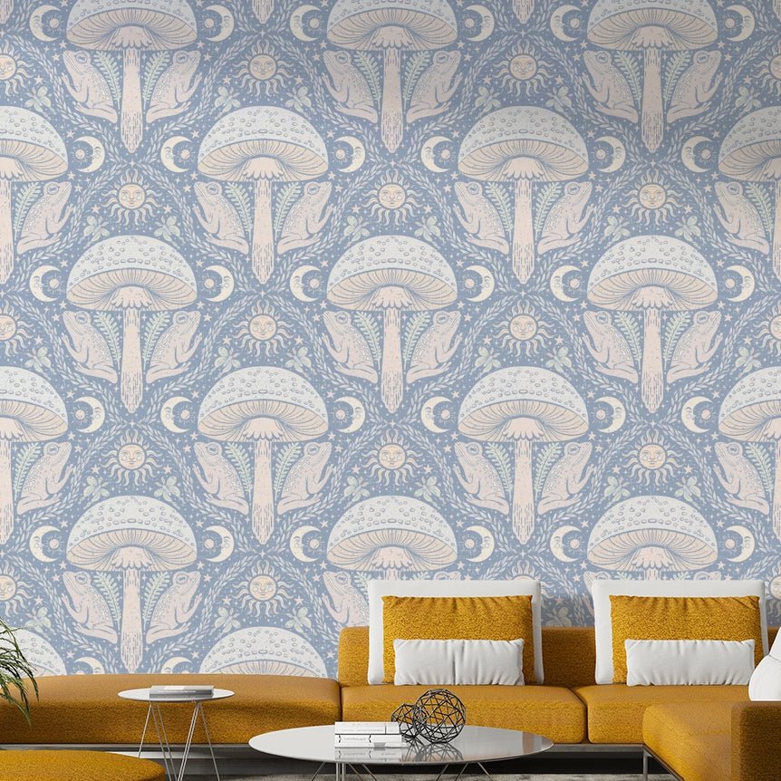 Light pastel gothic wallpaper for walls

