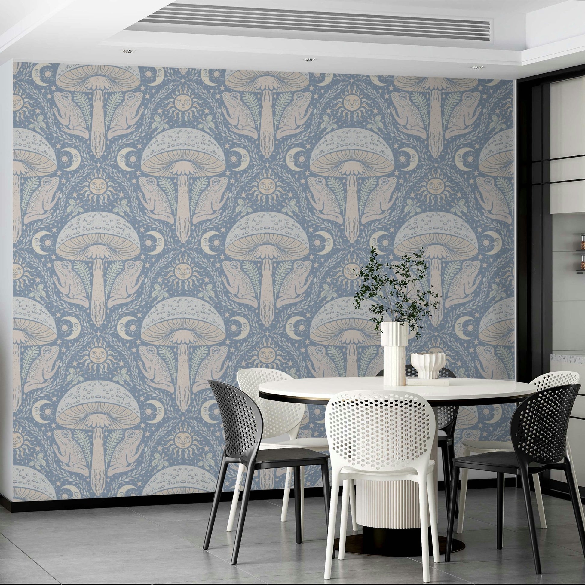 Playful nature-inspired wallpaper for cozy rooms

