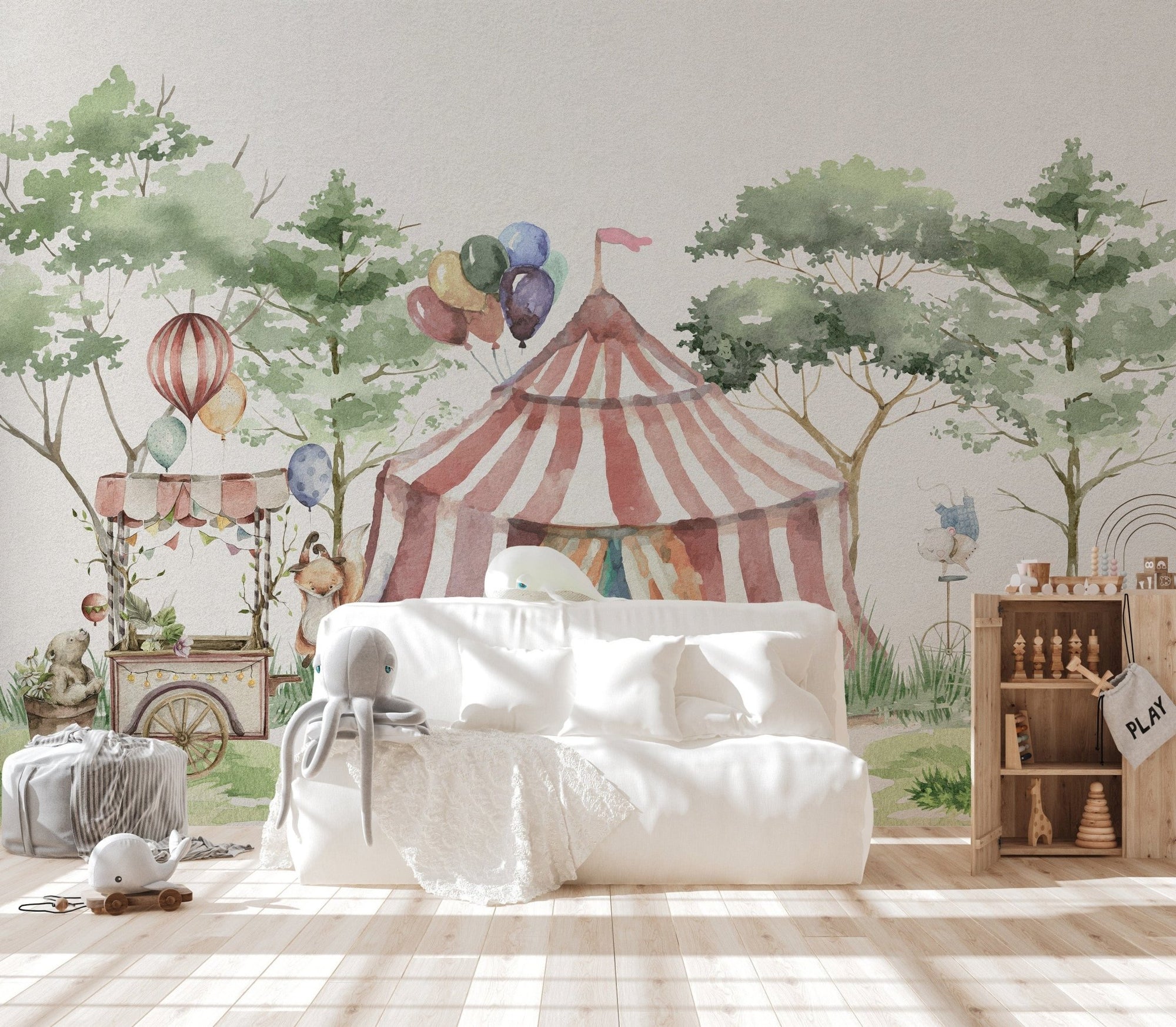 Whimsy Woodland Circus Wallpaper, C287