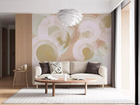 Hallway design using Whisper Brush Ovals wall mural abstract ovals