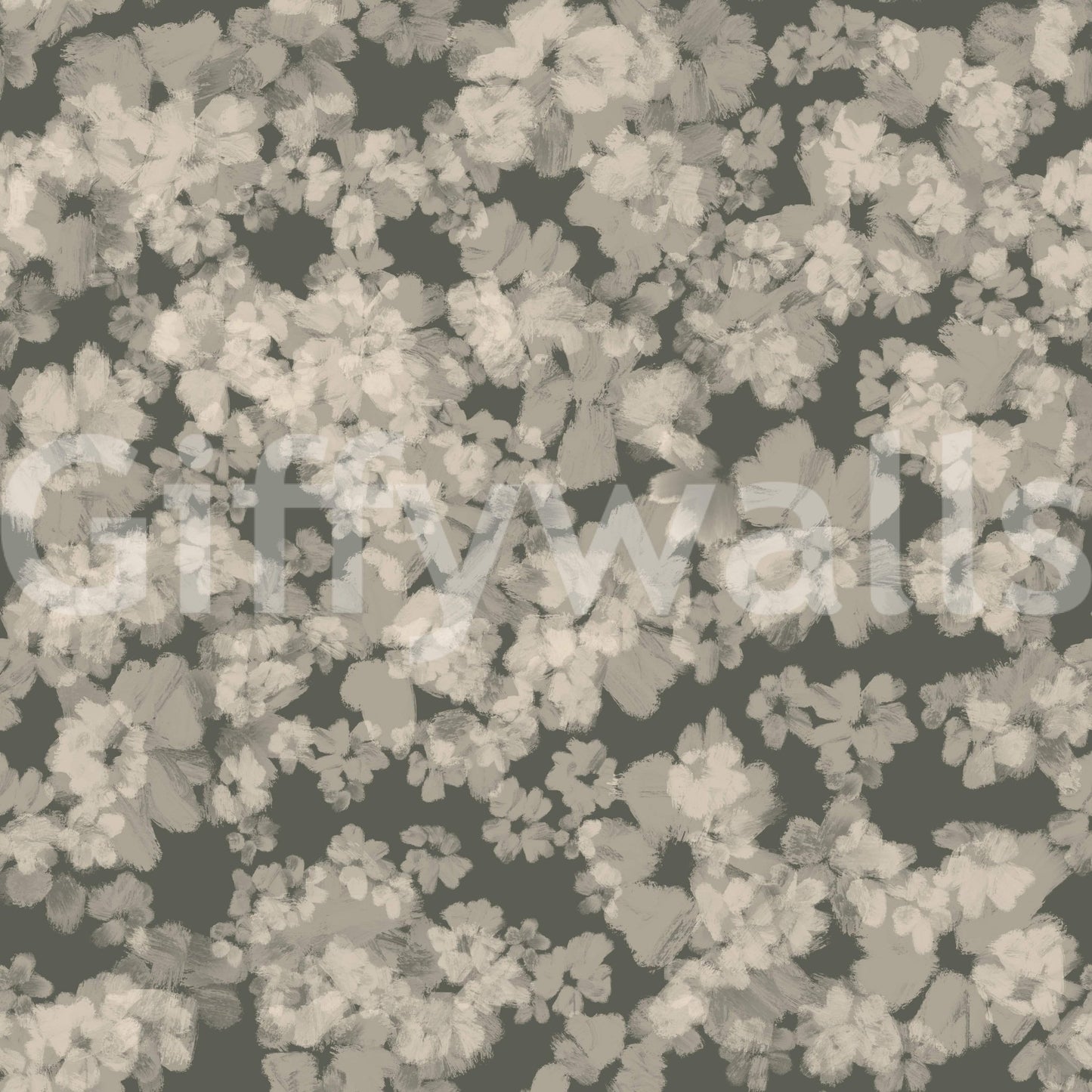 Composed Whispered Florals wallpaper for a harmonious interior design.
