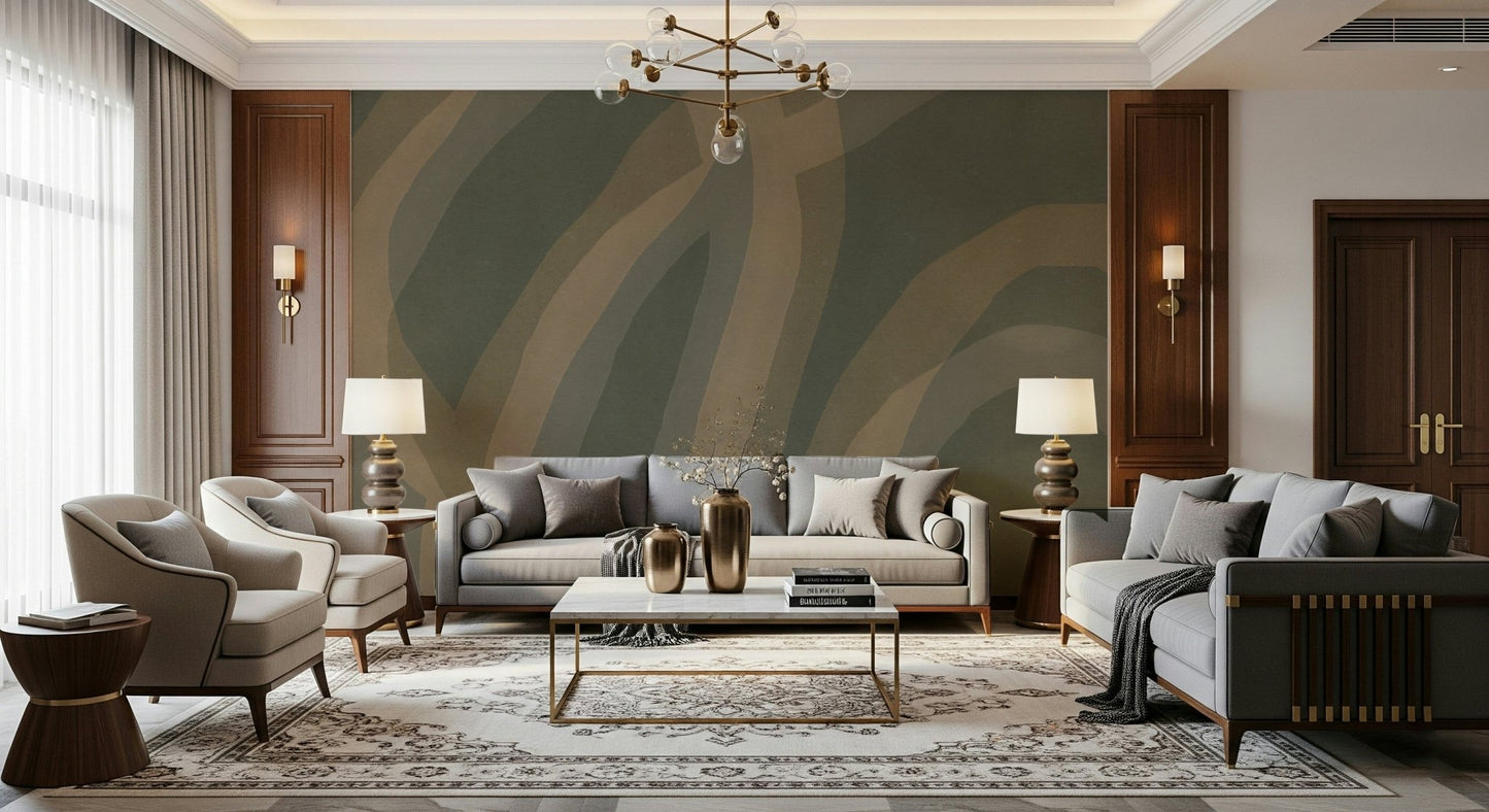 A contemplative misty path wallpaper mural for a feature wall.

