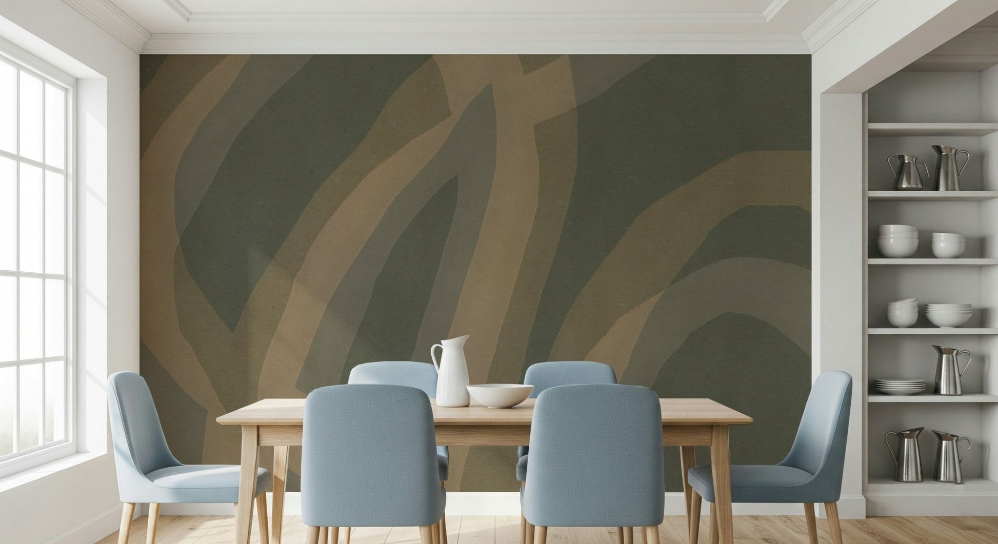A classic forest theme wallpaper for walls.

