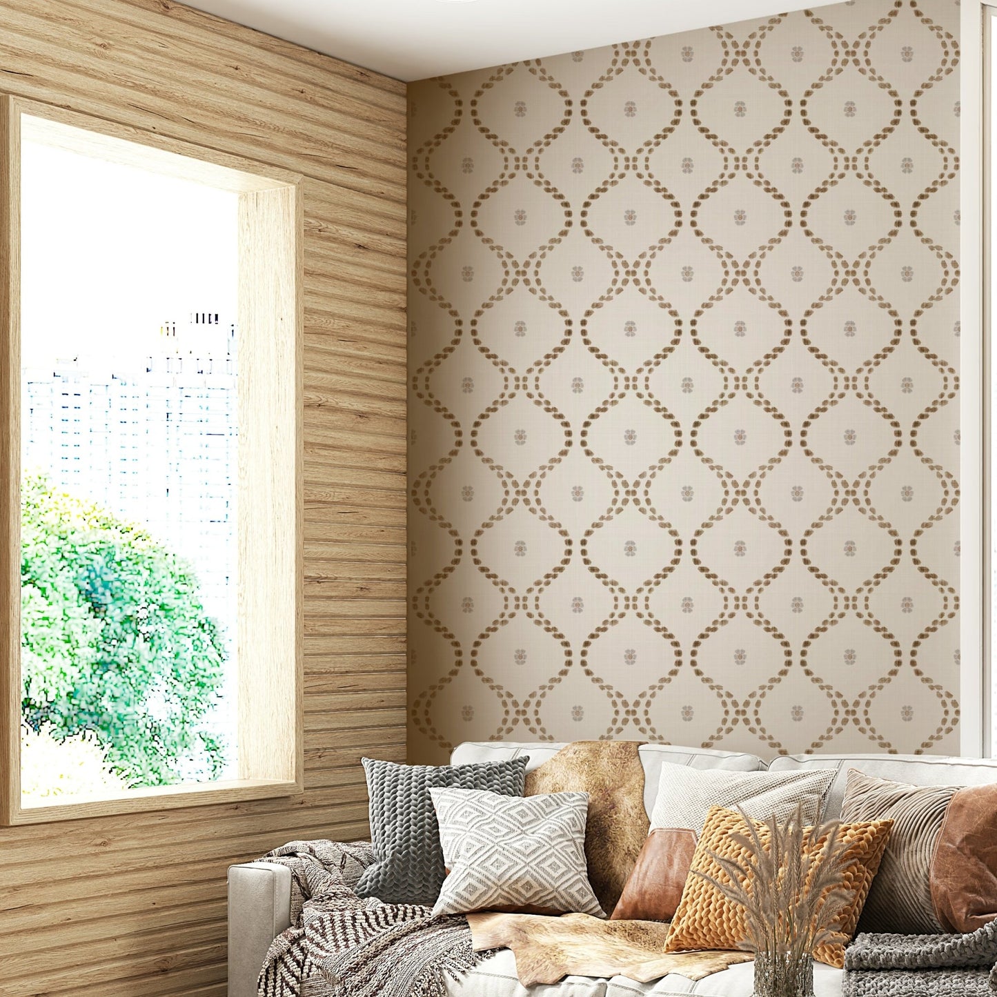 Whispered Trails Wallpaper with soft linear design, GD932