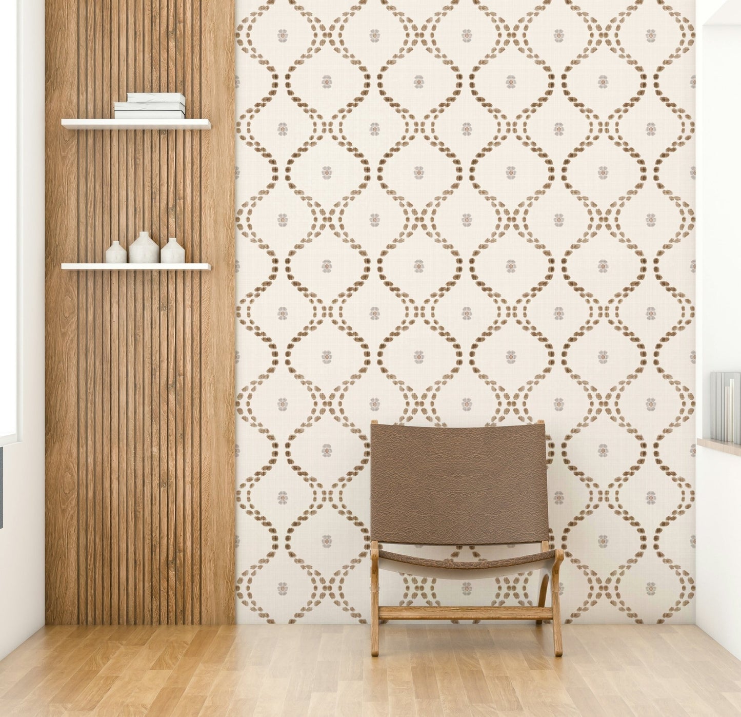Flowing line wallpaper for serene interiors, GD932