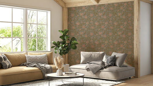 Whispering Blooms floral wall mural

