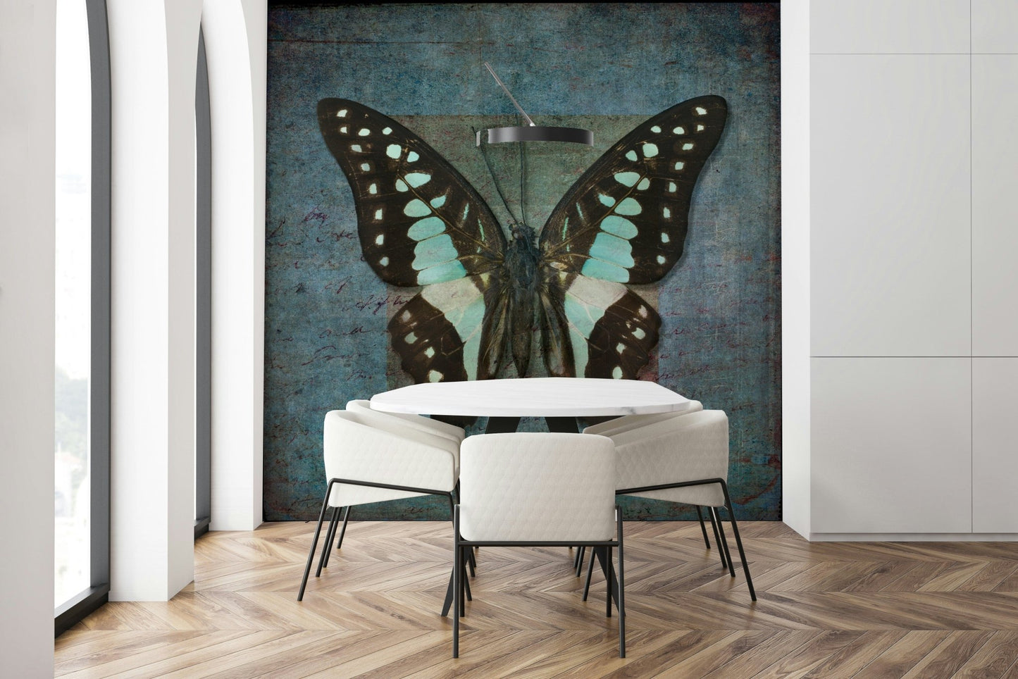 Nature themed wallpaper capturing a magical moment in a summer garden.