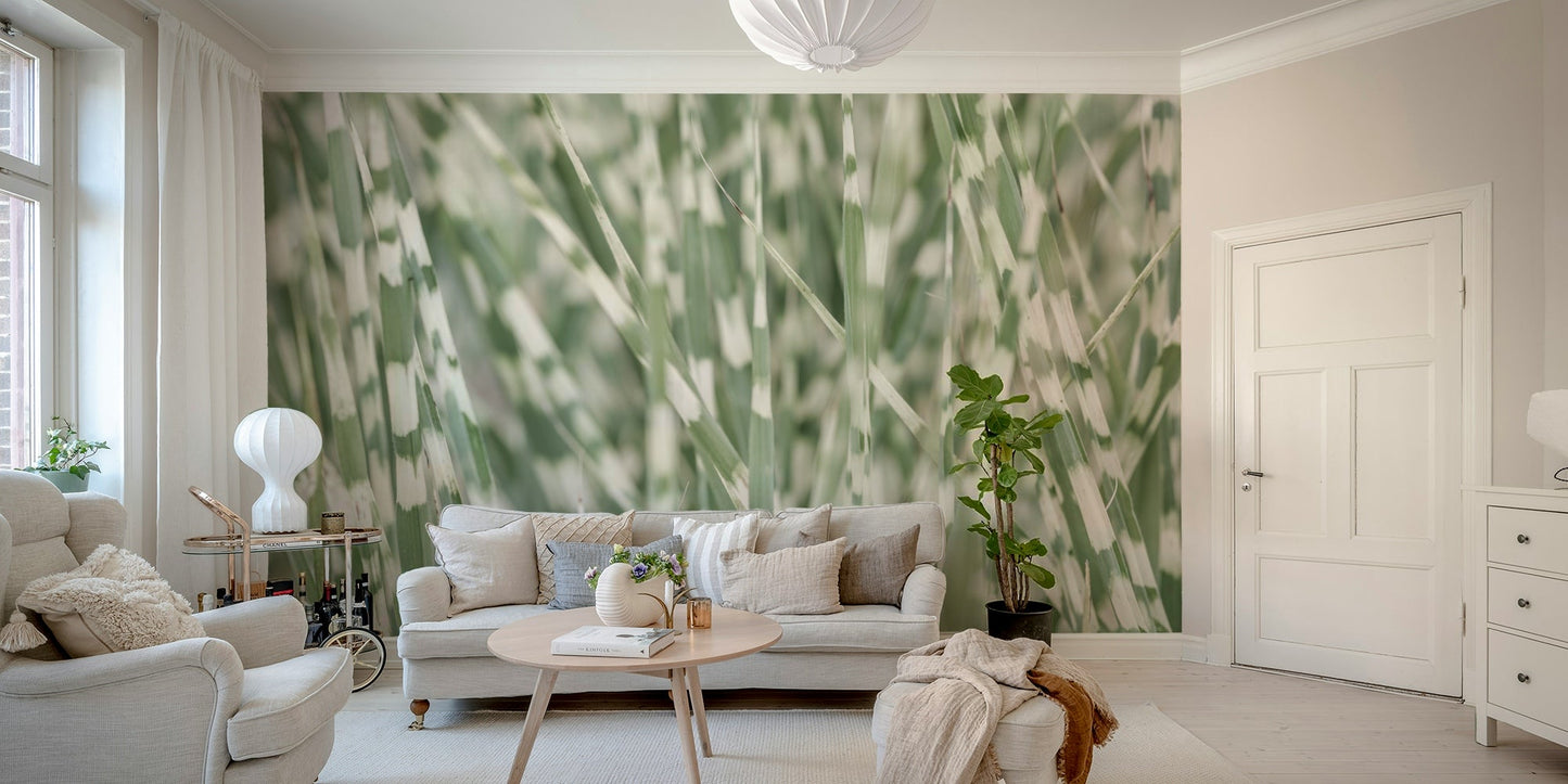 Delicate plant motif mural
