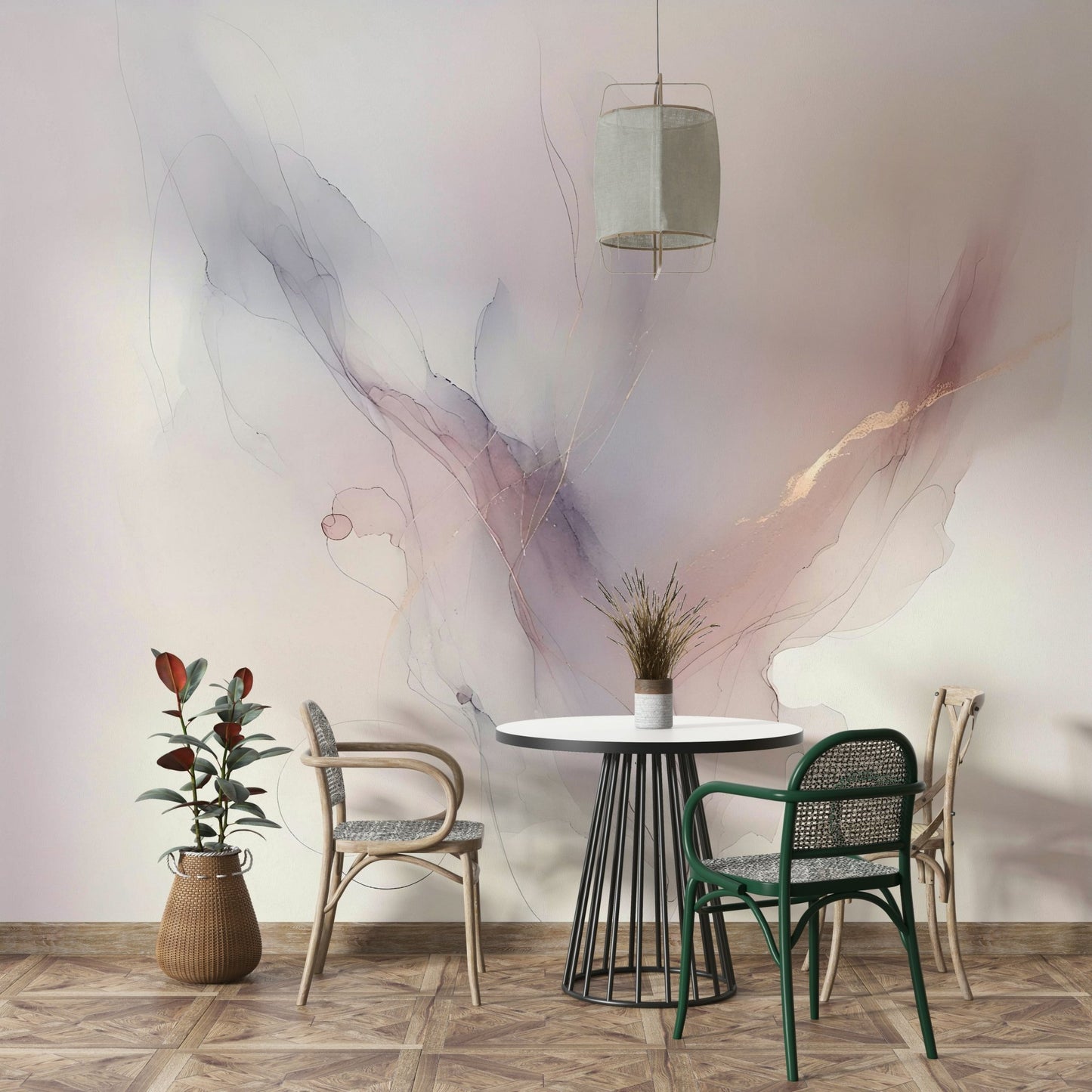 Subtle Whispering Hues Mural for Modern Spaces

