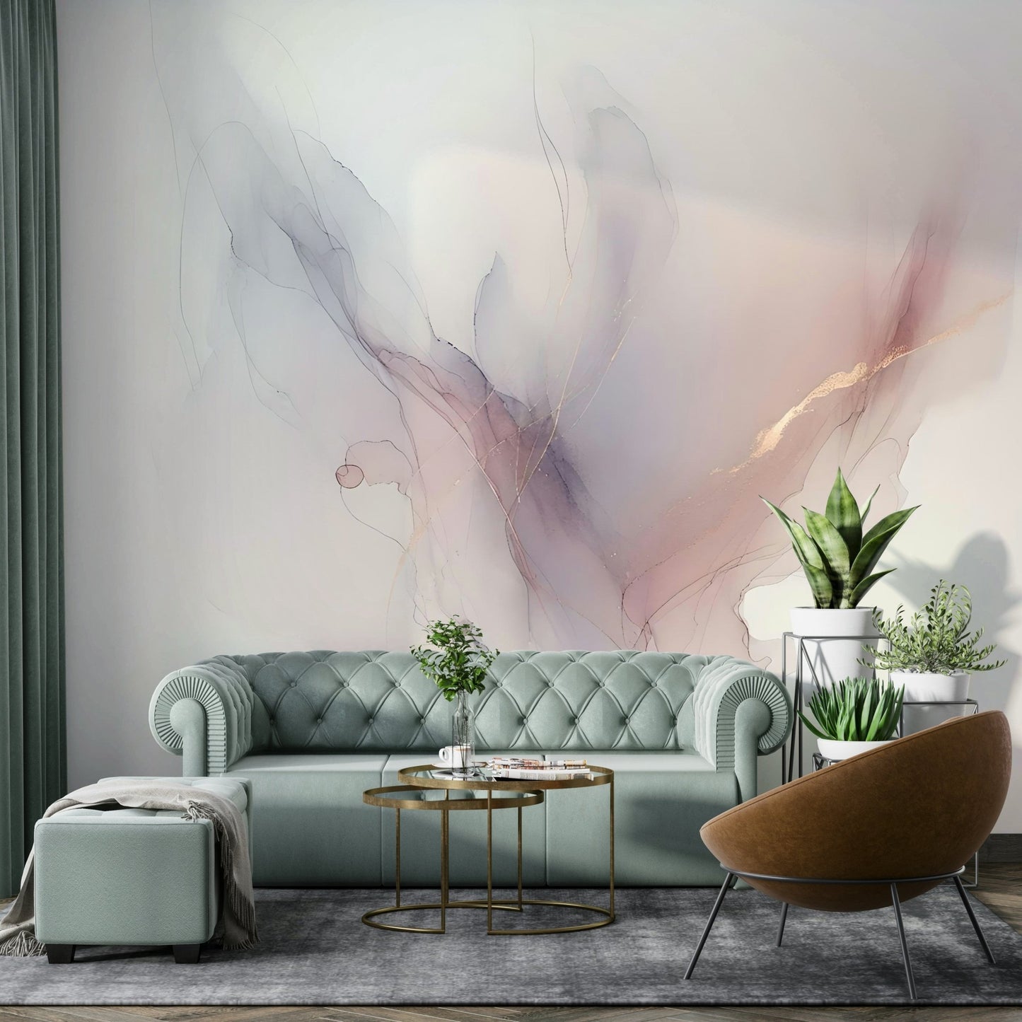 Soft Tones in Whispering Hues Wall Mural Design

