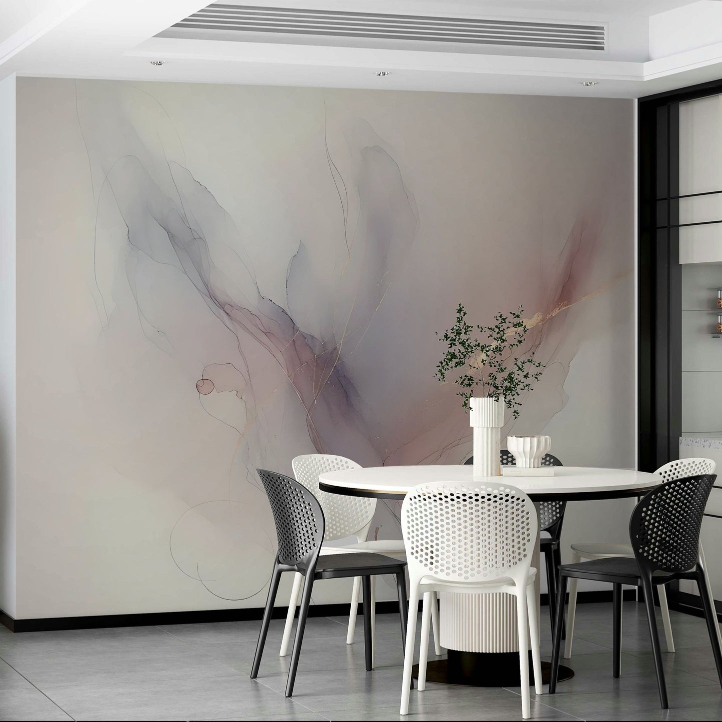 Artistic Whispering Hues Mural for Sophisticated Walls

